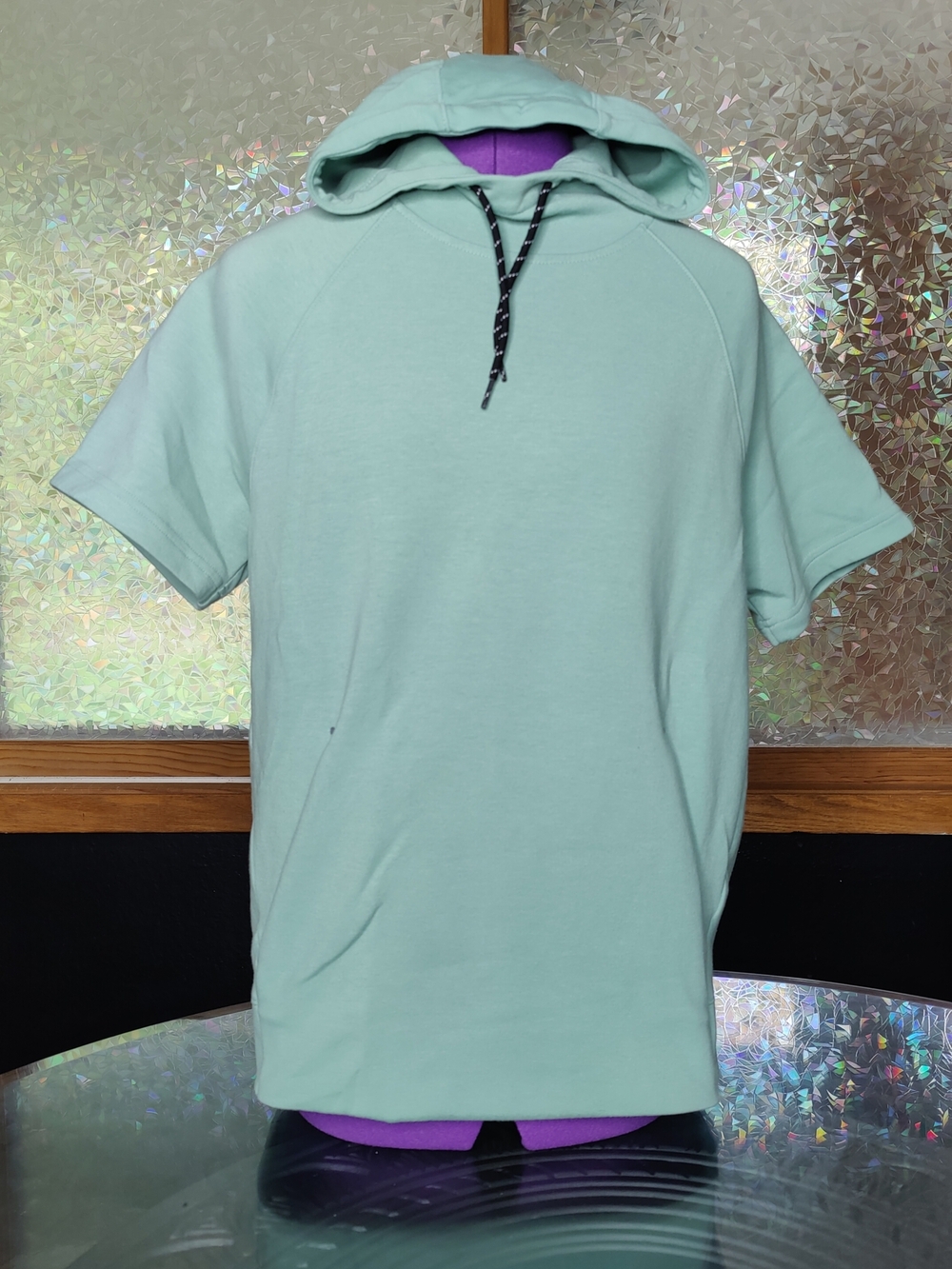 Old Navy Men's Short Sleeve Hoodie in Mint